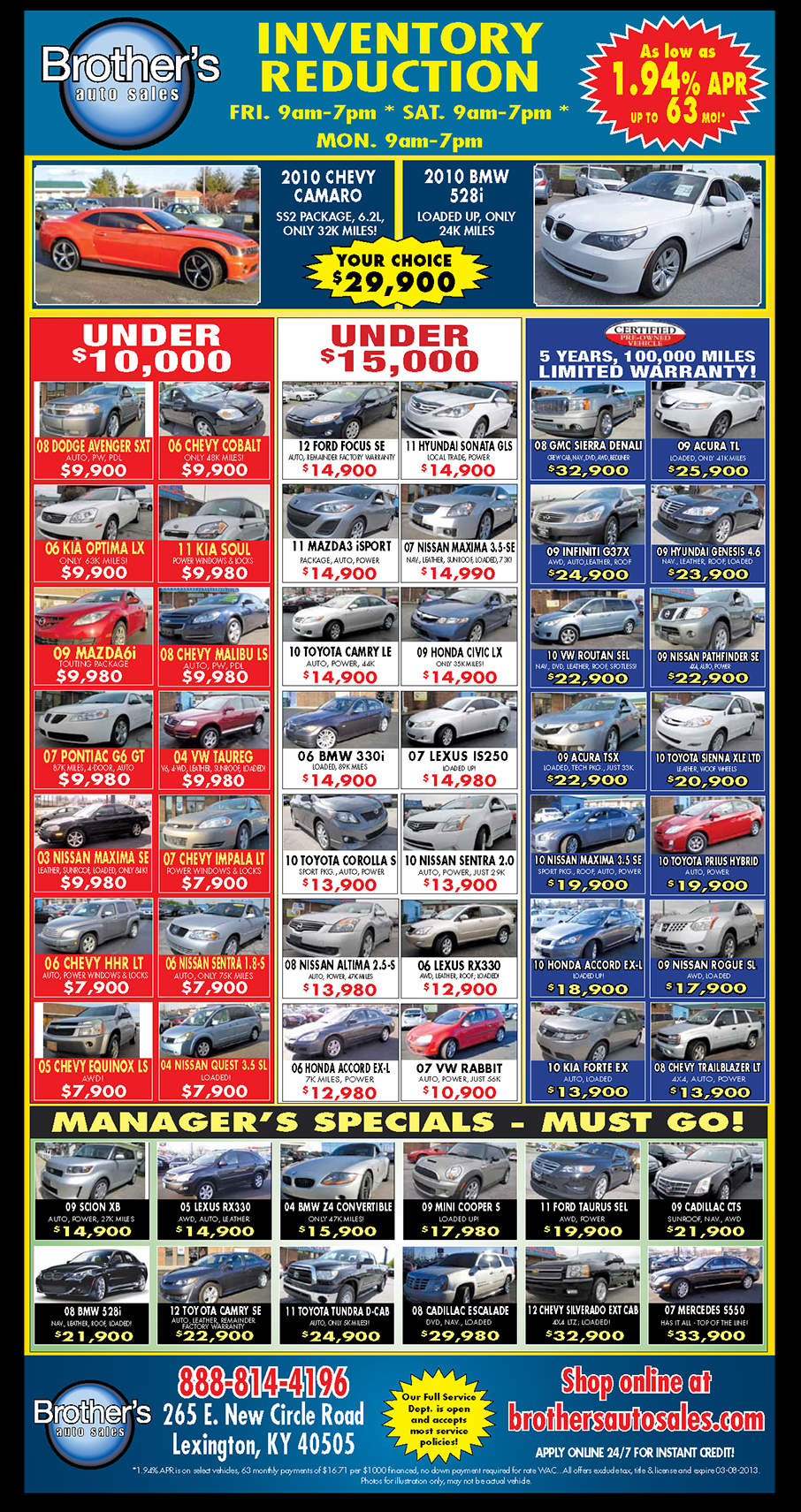 Brothers Auto Sales Of Conway Llc at Stacey Oakes blog